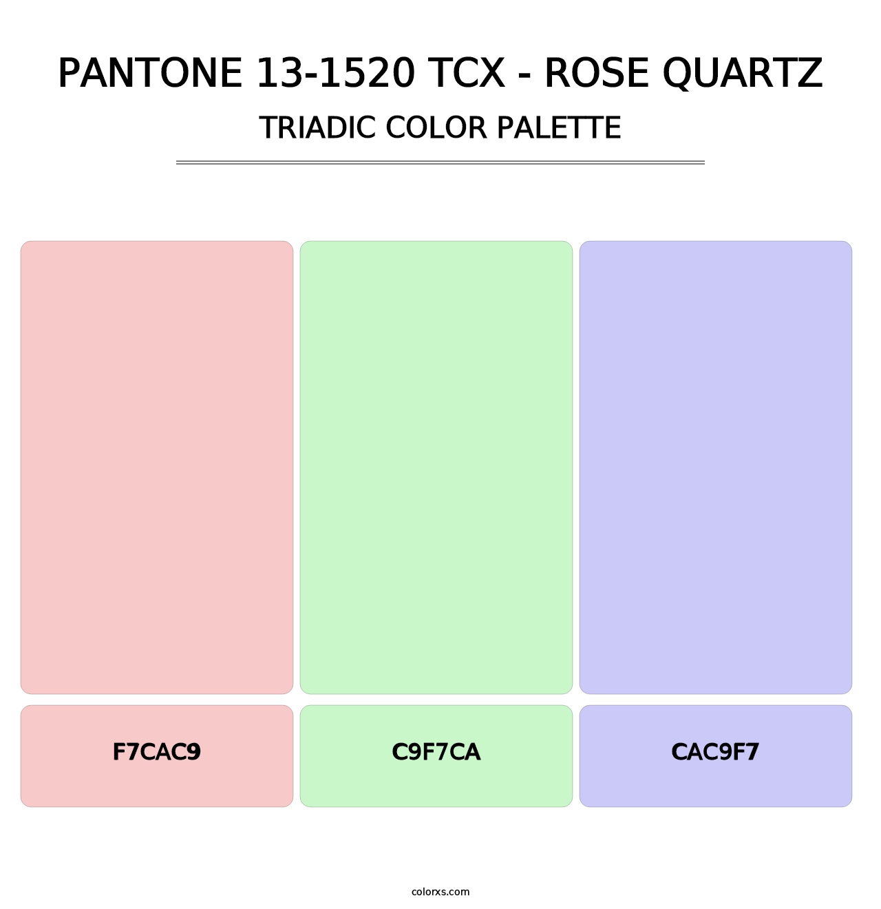 PANTONE 13-1520 TCX - Rose Quartz - Triadic Color Palette