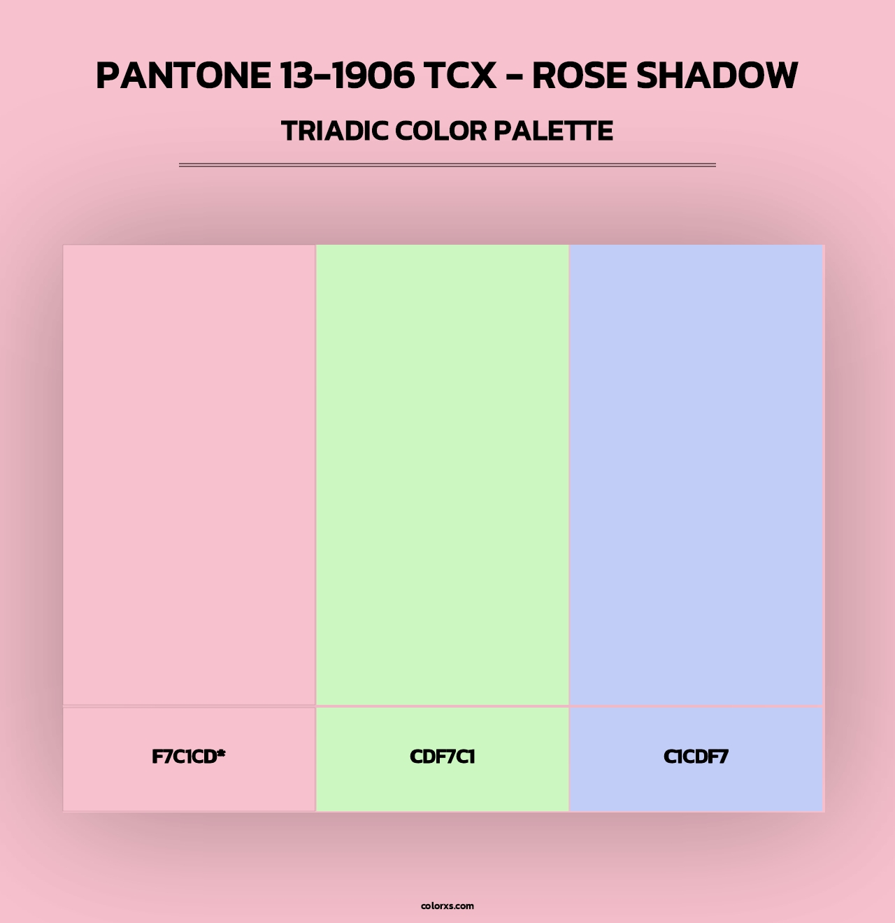 PANTONE 13-1906 TCX - Rose Shadow - Triadic Color Palette