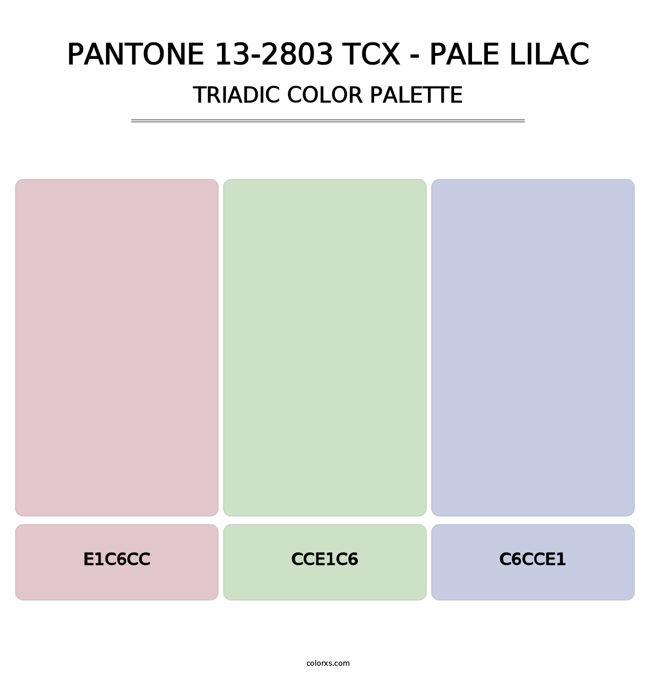 PANTONE 13-2803 TCX - Pale Lilac - Triadic Color Palette