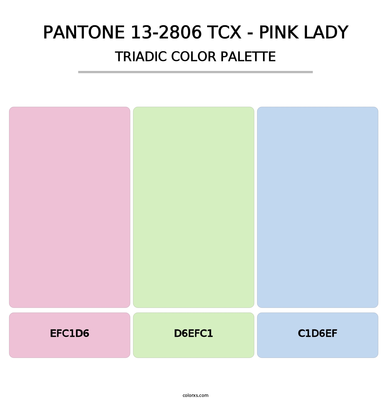 PANTONE 13-2806 TCX - Pink Lady - Triadic Color Palette