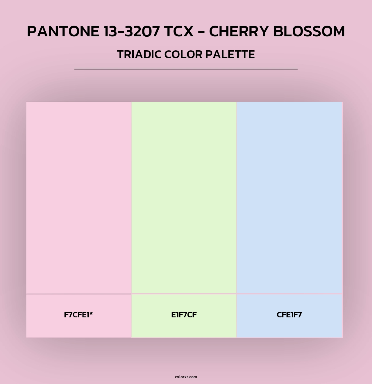 PANTONE 13-3207 TCX - Cherry Blossom - Triadic Color Palette