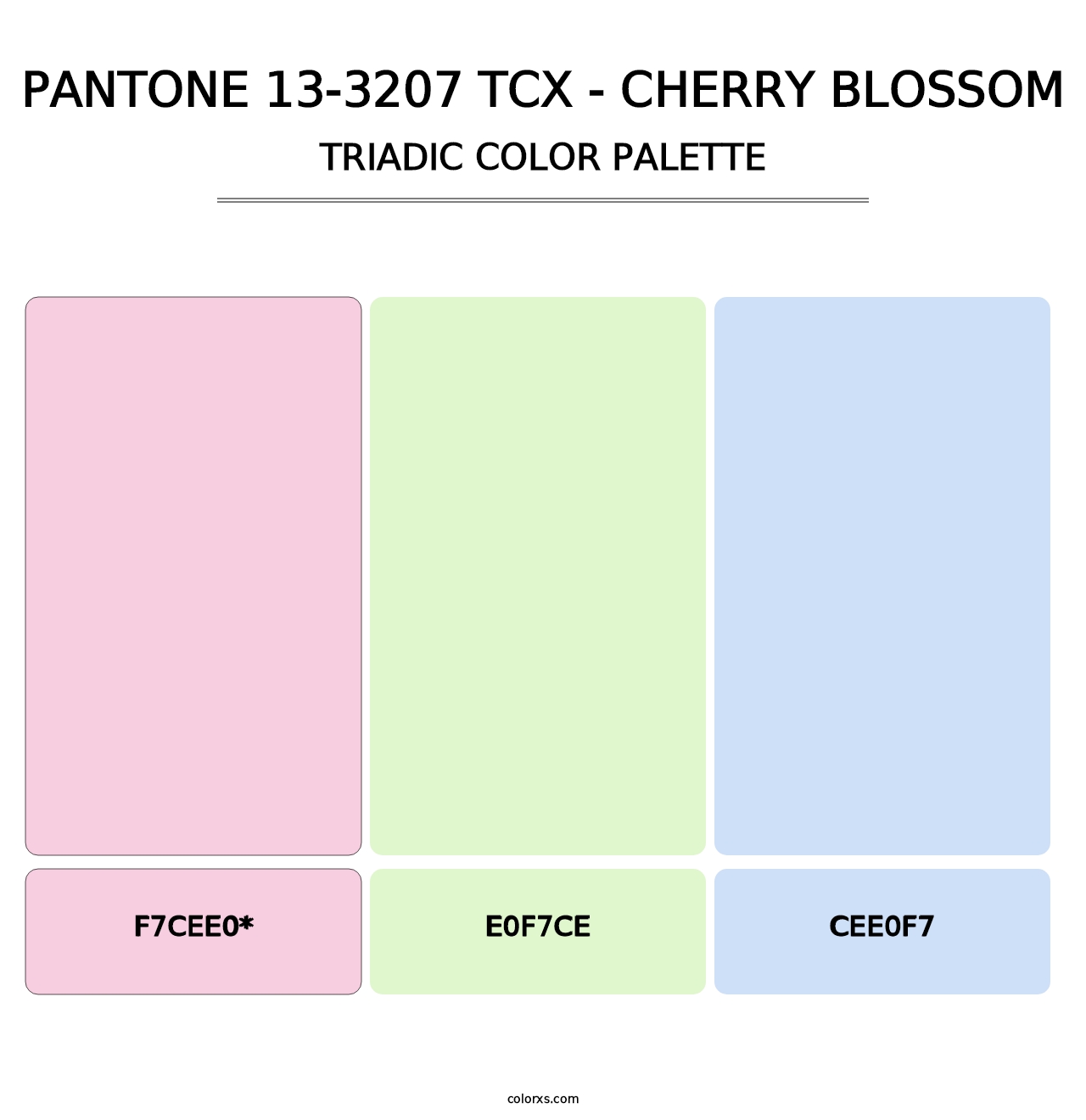 PANTONE 13-3207 TCX - Cherry Blossom - Triadic Color Palette