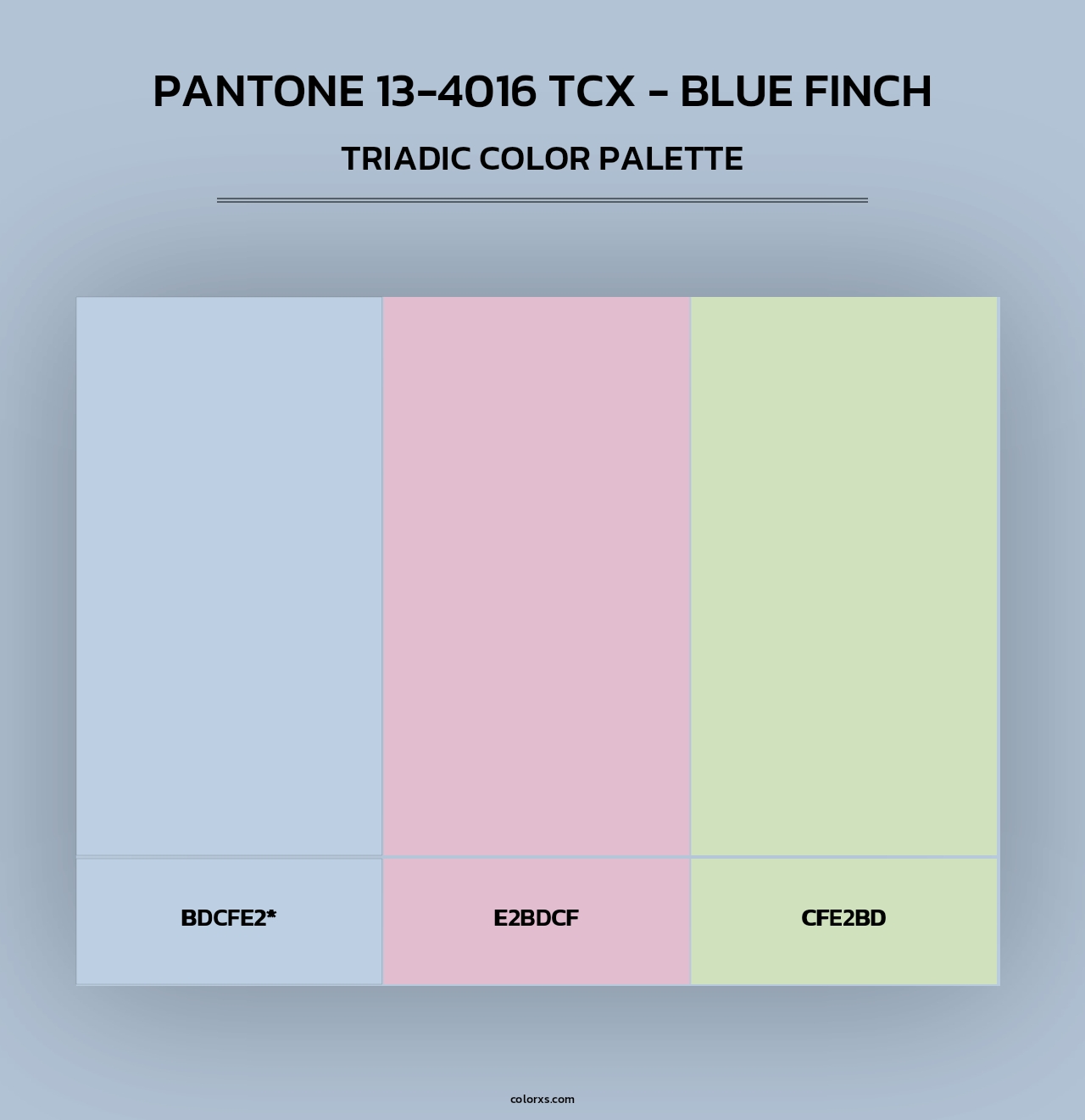 PANTONE 13-4016 TCX - Blue Finch - Triadic Color Palette