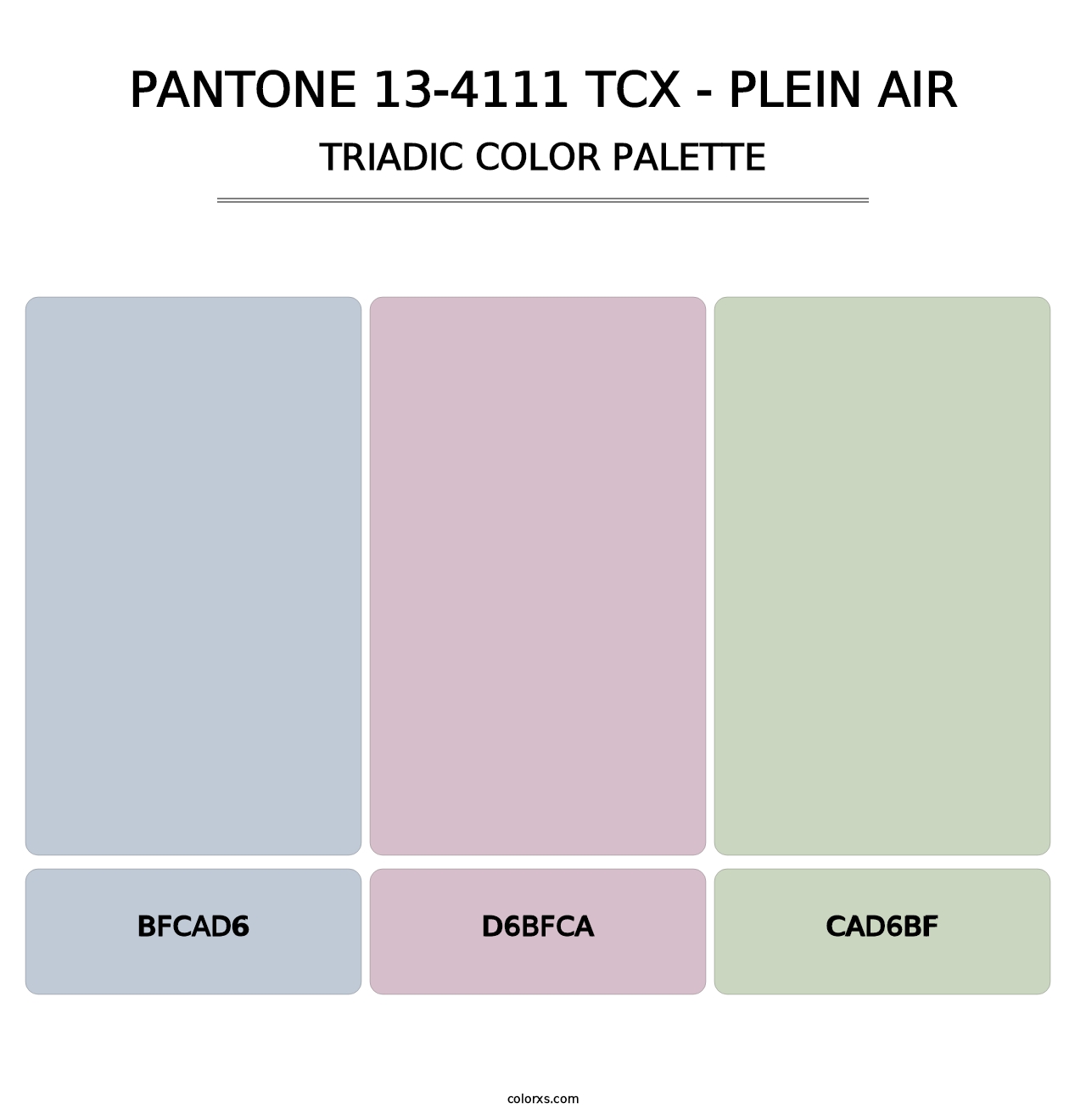PANTONE 13-4111 TCX - Plein Air - Triadic Color Palette