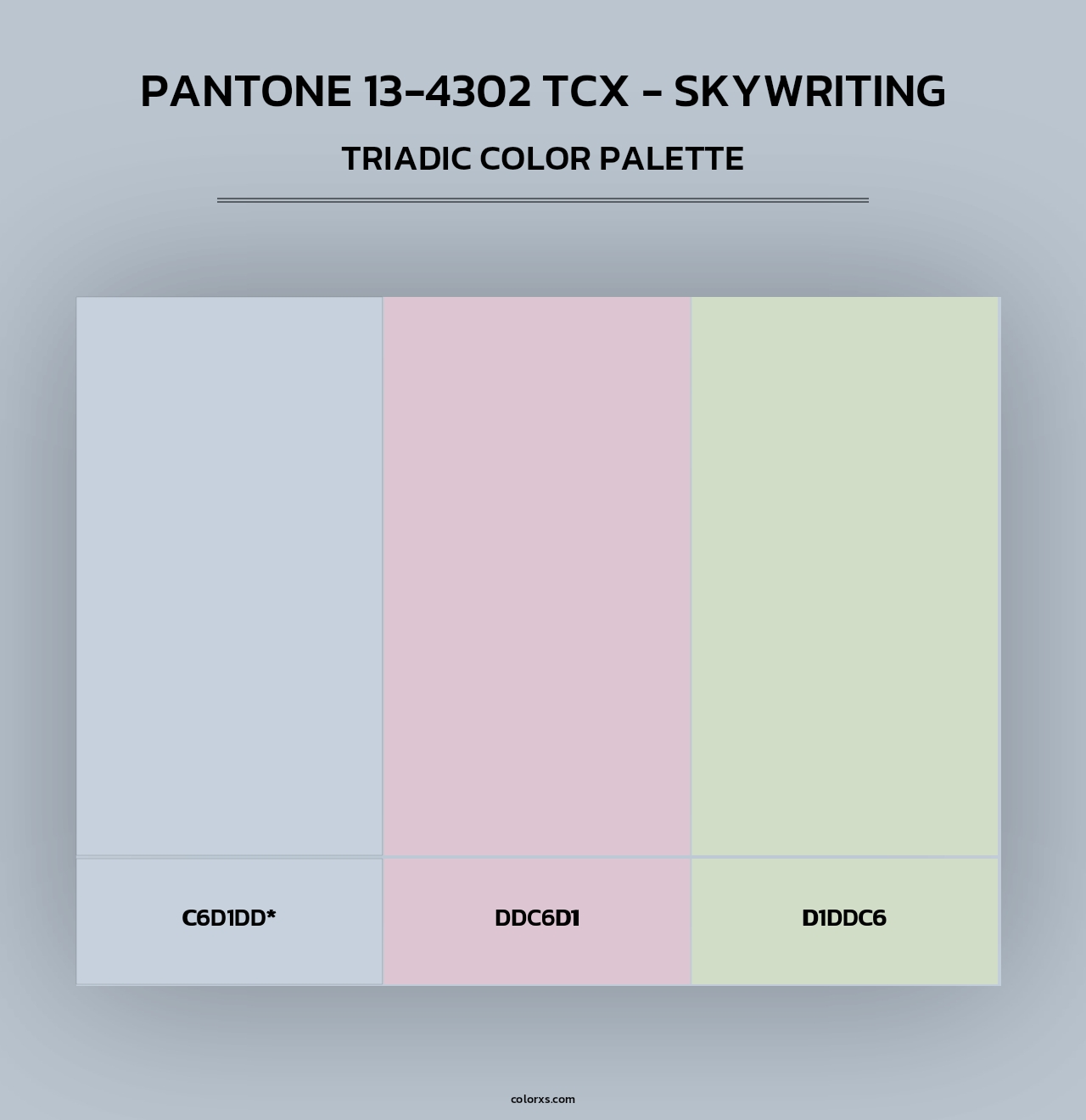 PANTONE 13-4302 TCX - Skywriting - Triadic Color Palette