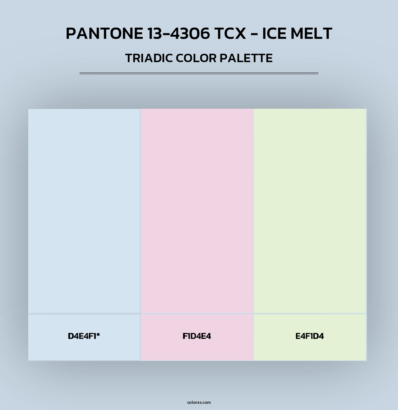 PANTONE 13-4306 TCX - Ice Melt - Triadic Color Palette