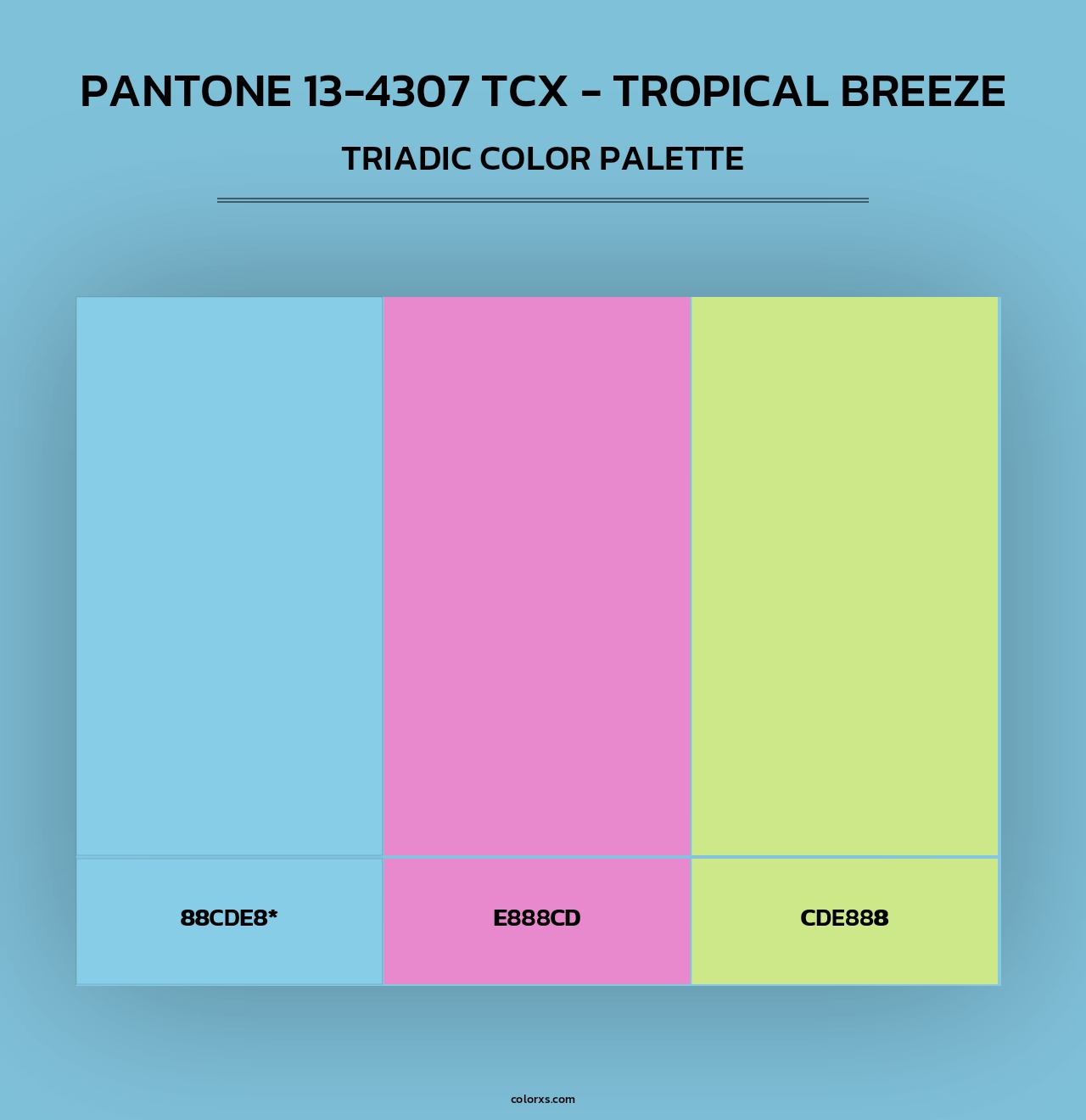 PANTONE 13-4307 TCX - Tropical Breeze - Triadic Color Palette