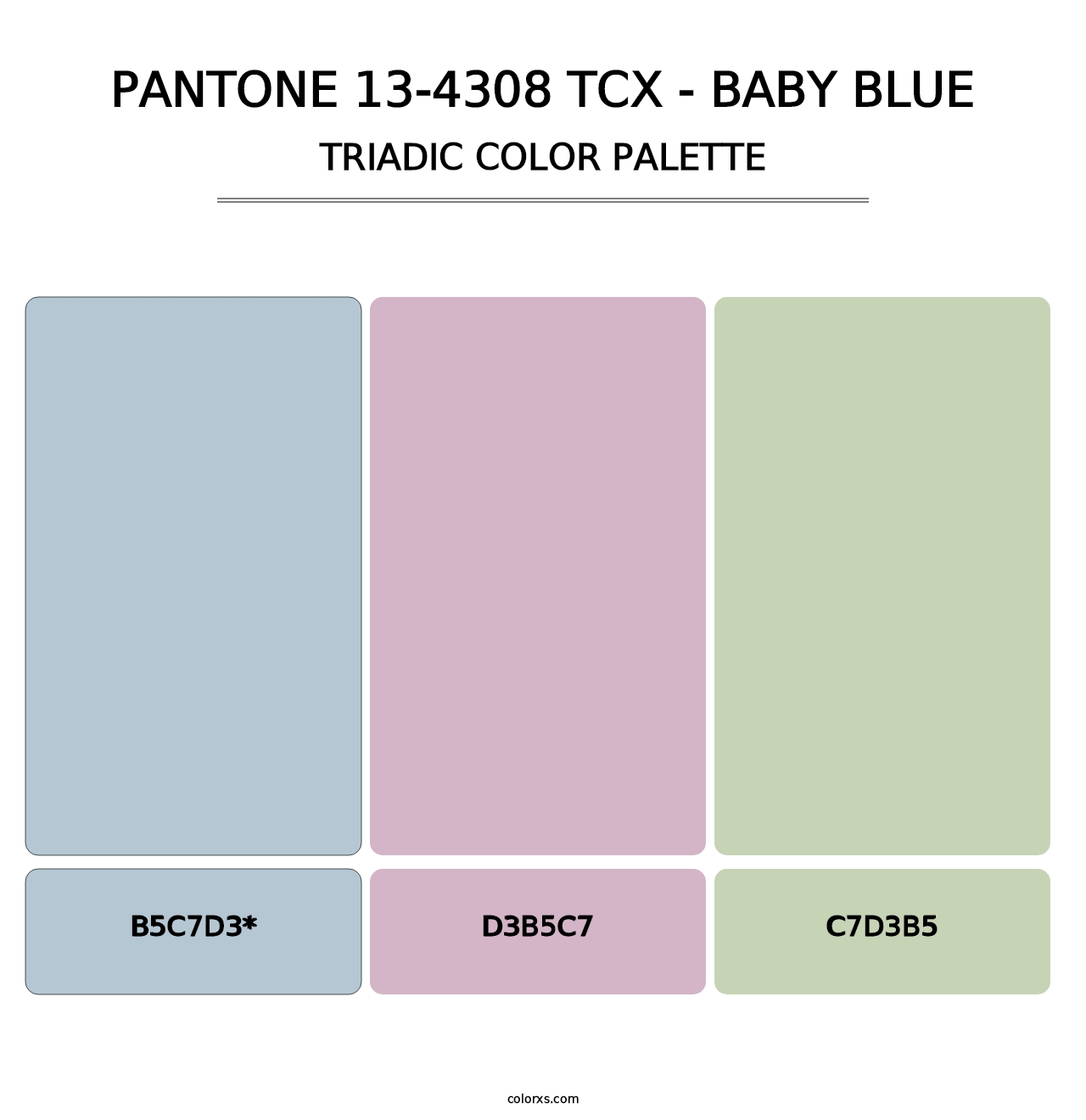 PANTONE 13-4308 TCX - Baby Blue - Triadic Color Palette