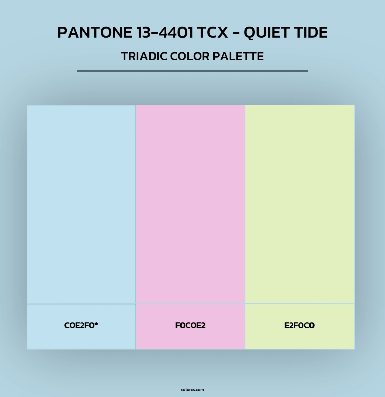 PANTONE 13-4401 TCX - Quiet Tide - Triadic Color Palette