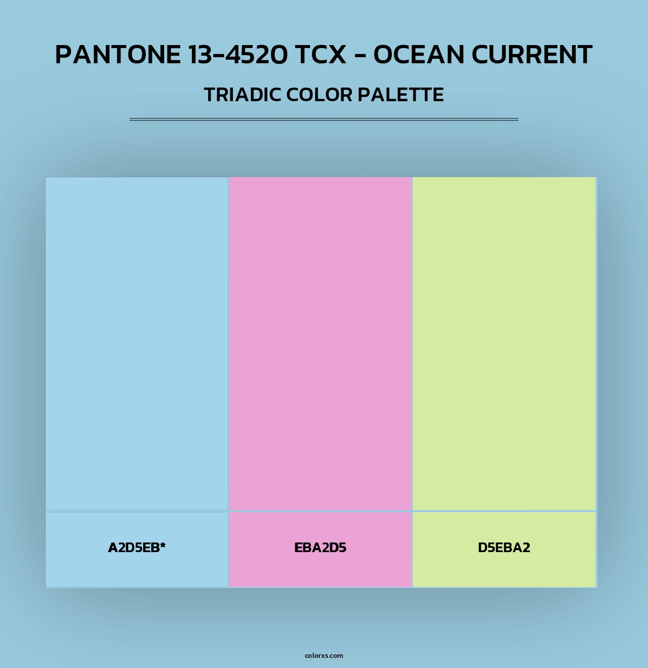 PANTONE 13-4520 TCX - Ocean Current - Triadic Color Palette