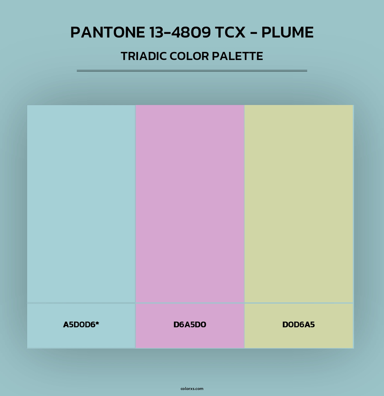 PANTONE 13-4809 TCX - Plume - Triadic Color Palette