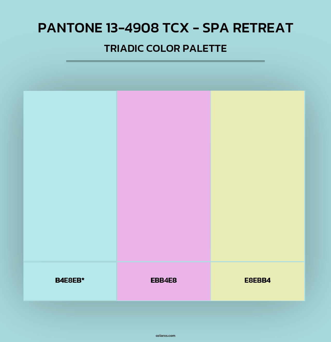 PANTONE 13-4908 TCX - Spa Retreat - Triadic Color Palette