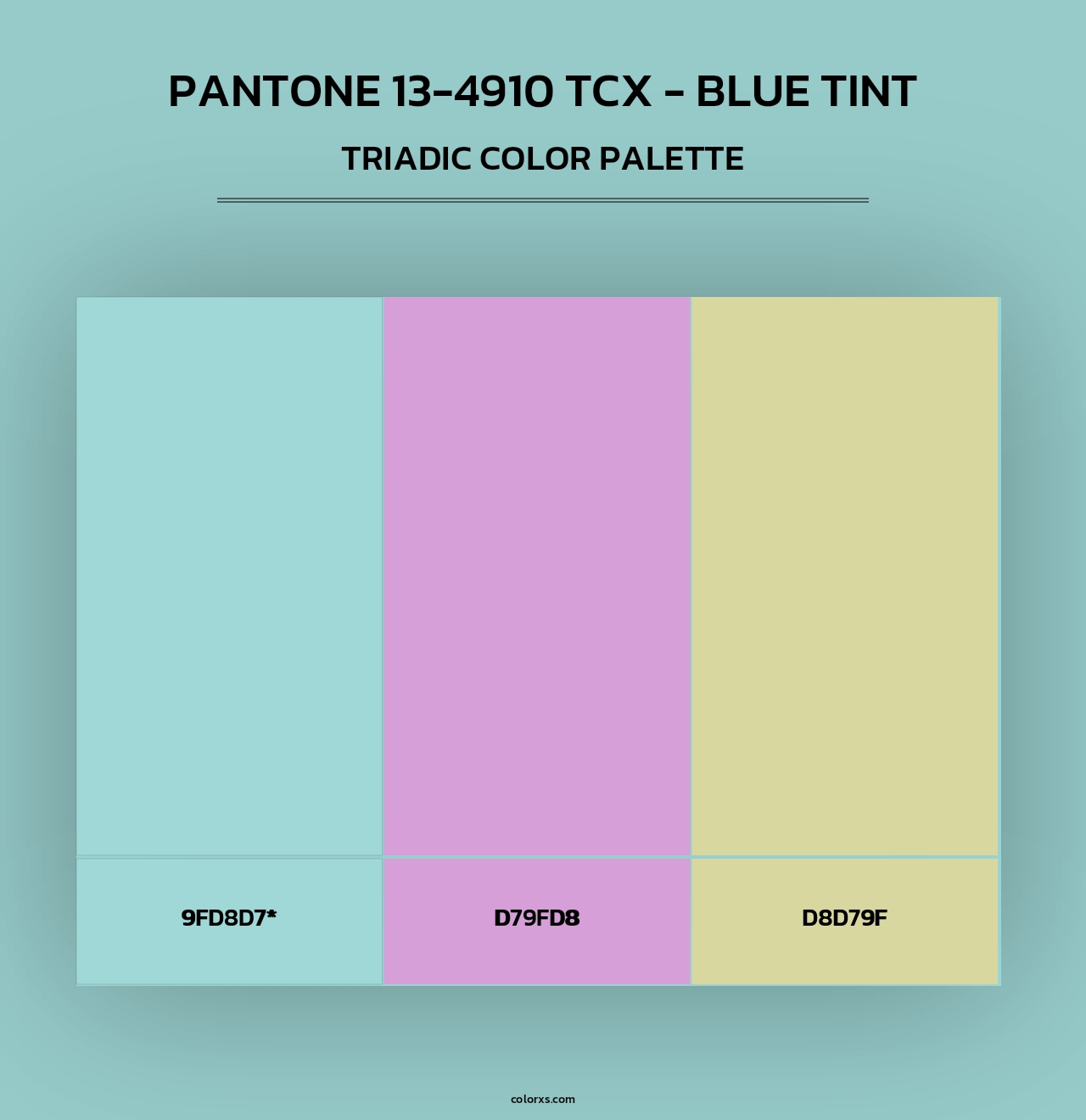 PANTONE 13-4910 TCX - Blue Tint - Triadic Color Palette