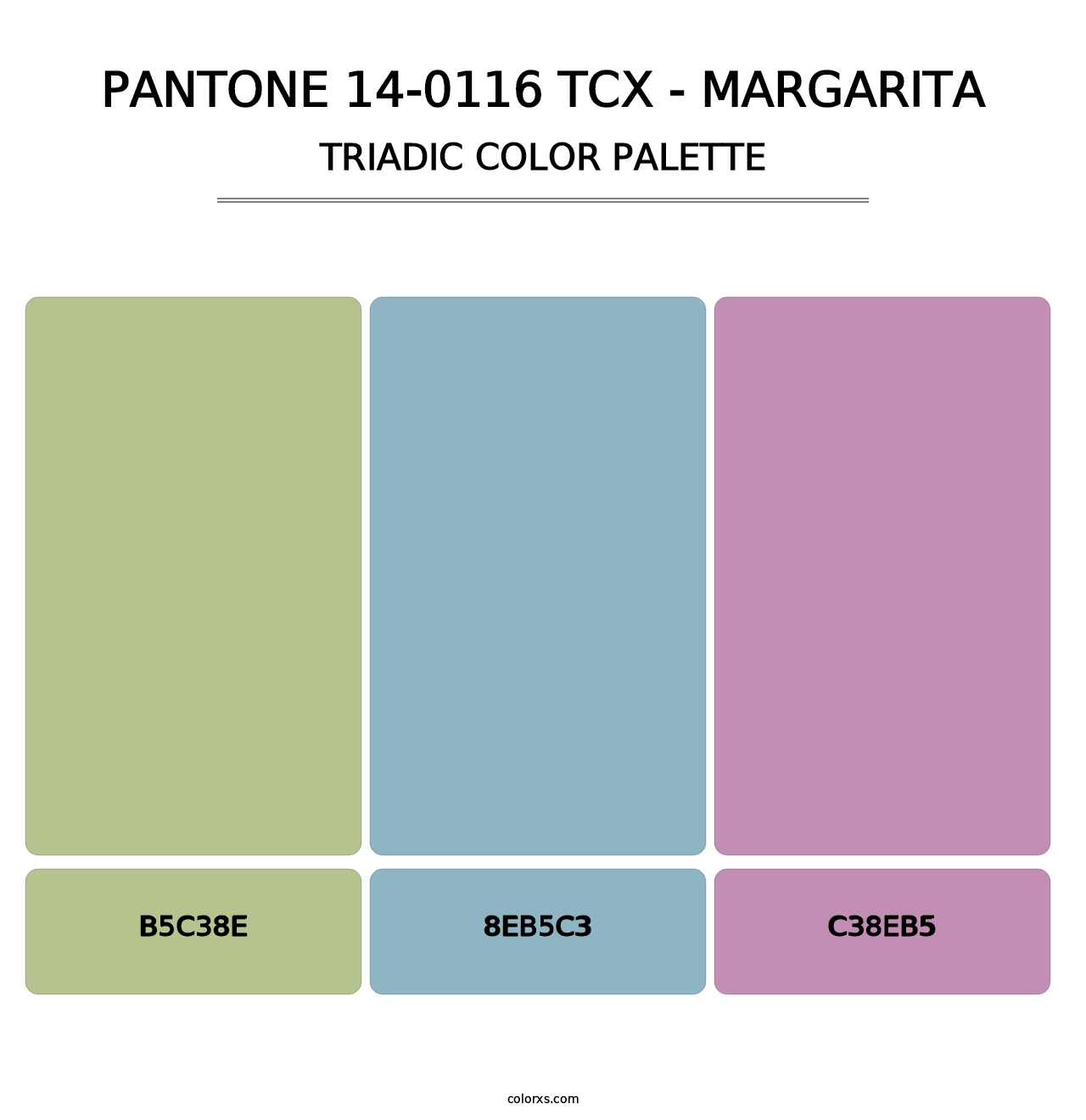 PANTONE 14-0116 TCX - Margarita - Triadic Color Palette