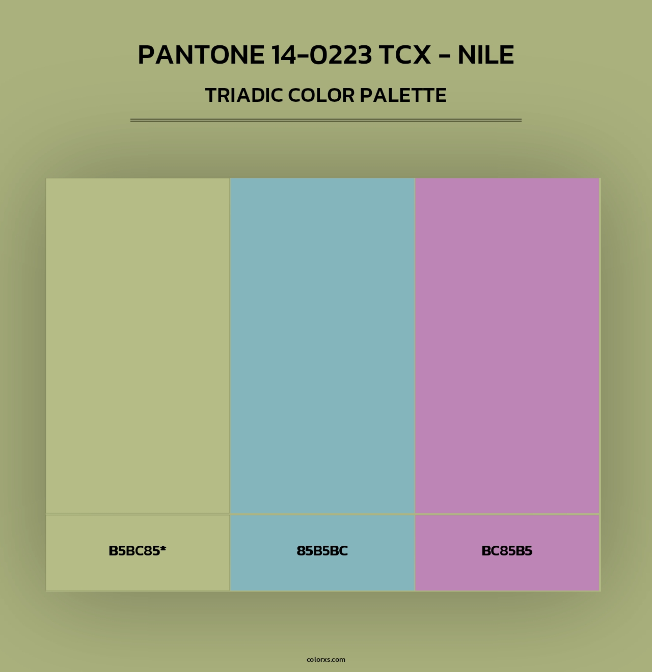 PANTONE 14-0223 TCX - Nile - Triadic Color Palette