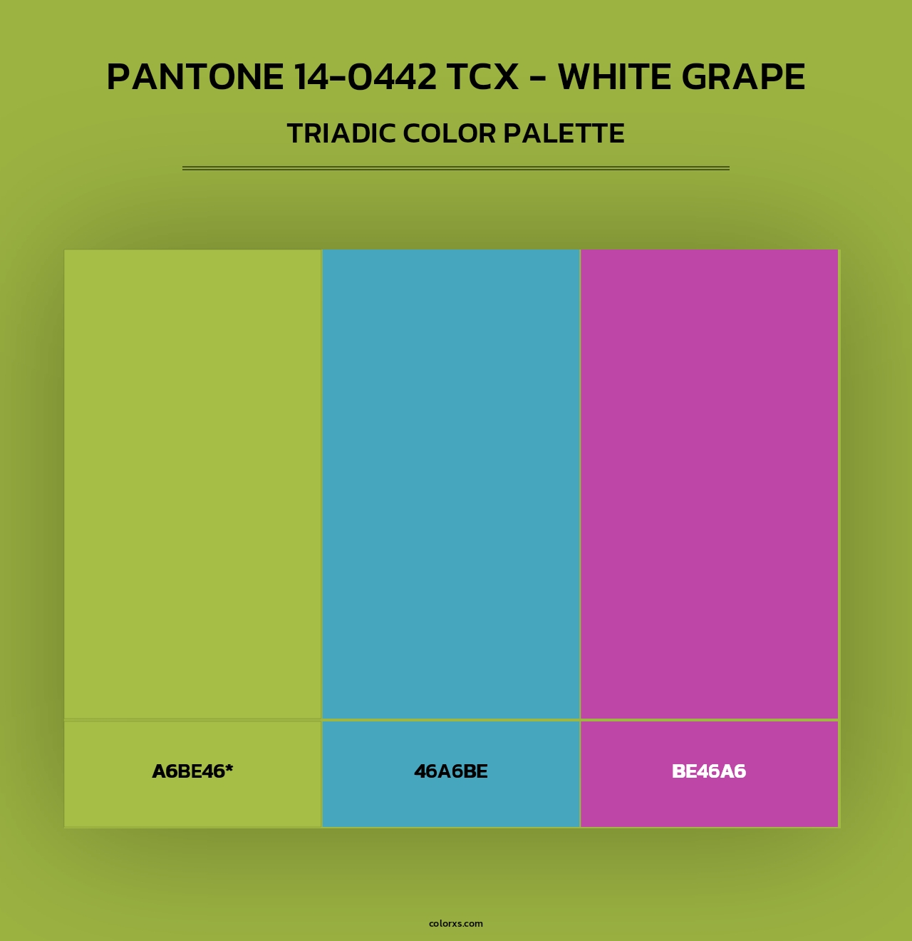 PANTONE 14-0442 TCX - White Grape - Triadic Color Palette