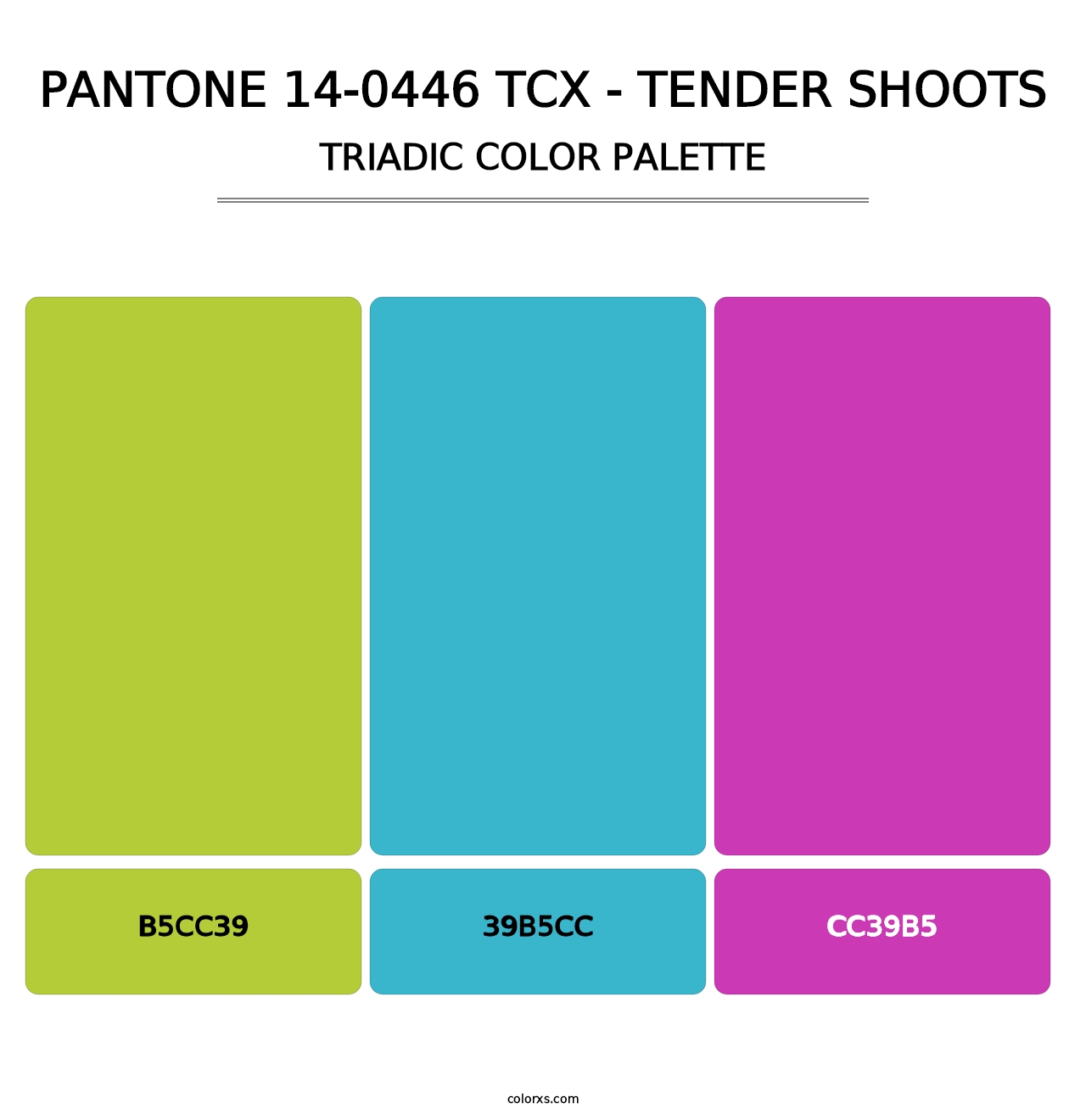 PANTONE 14-0446 TCX - Tender Shoots - Triadic Color Palette