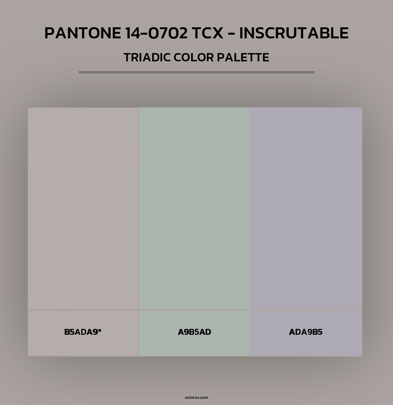 PANTONE 14-0702 TCX - Inscrutable - Triadic Color Palette