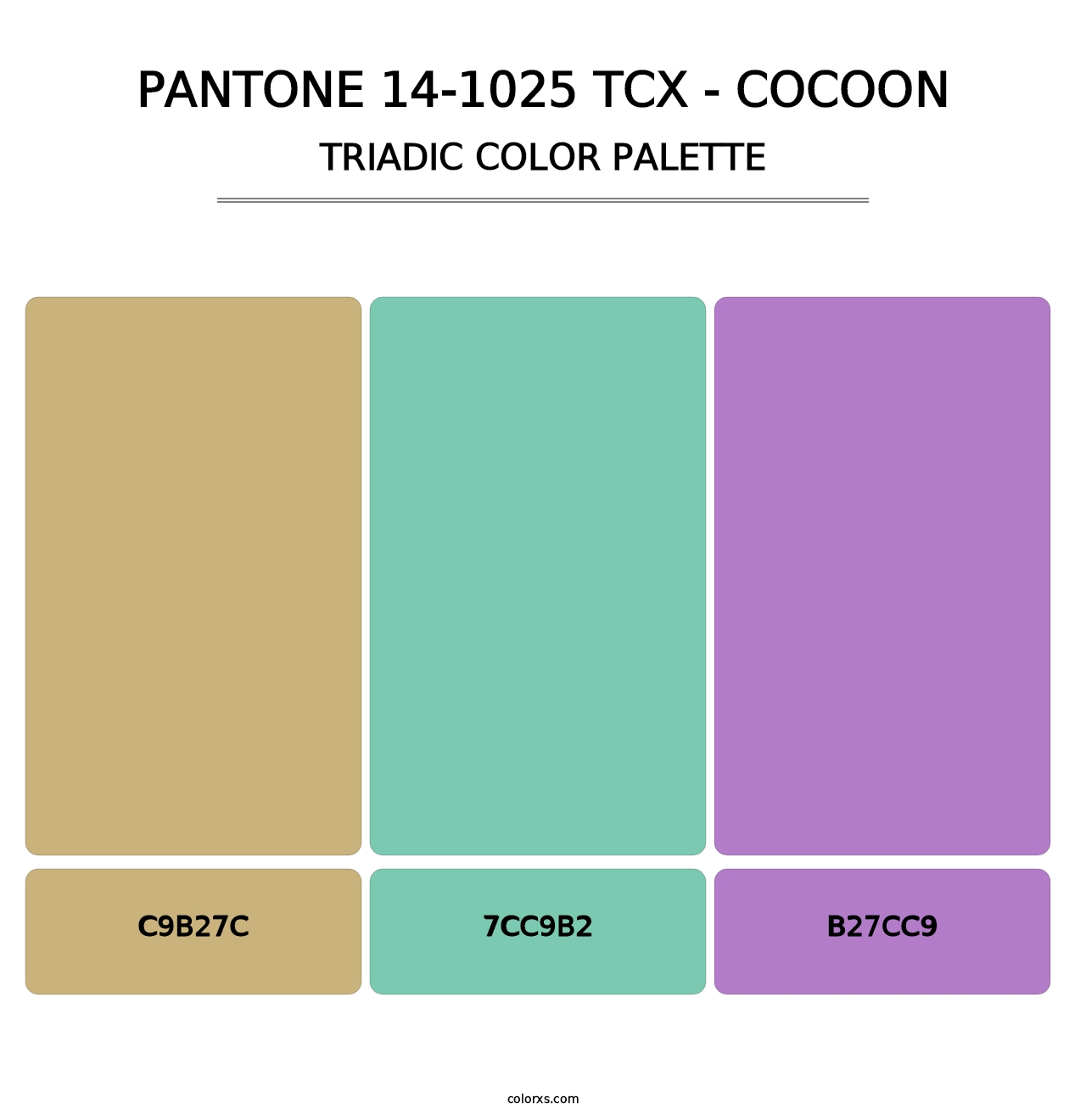 PANTONE 14-1025 TCX - Cocoon - Triadic Color Palette
