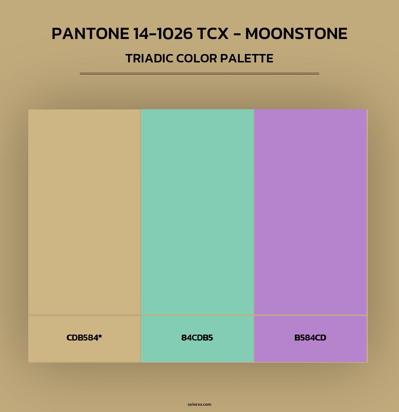 PANTONE 14-1026 TCX - Moonstone - Triadic Color Palette
