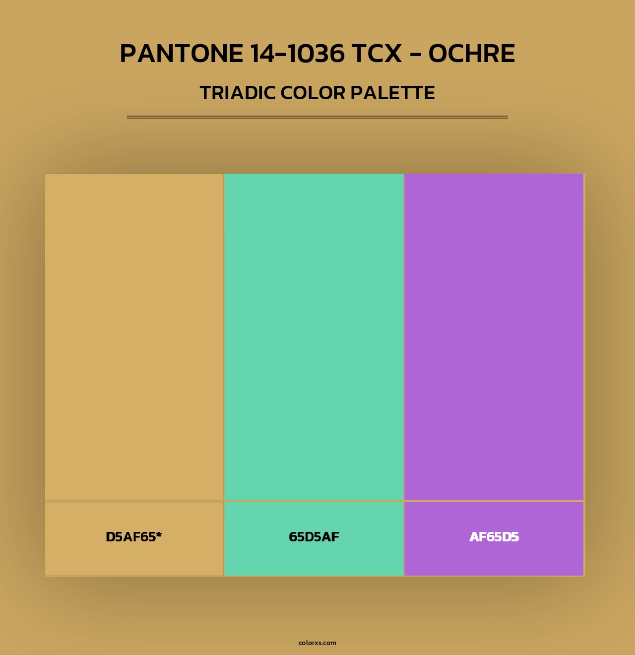 Pantone 14-1036 TCX - Ochre - Triadic Color Palette
