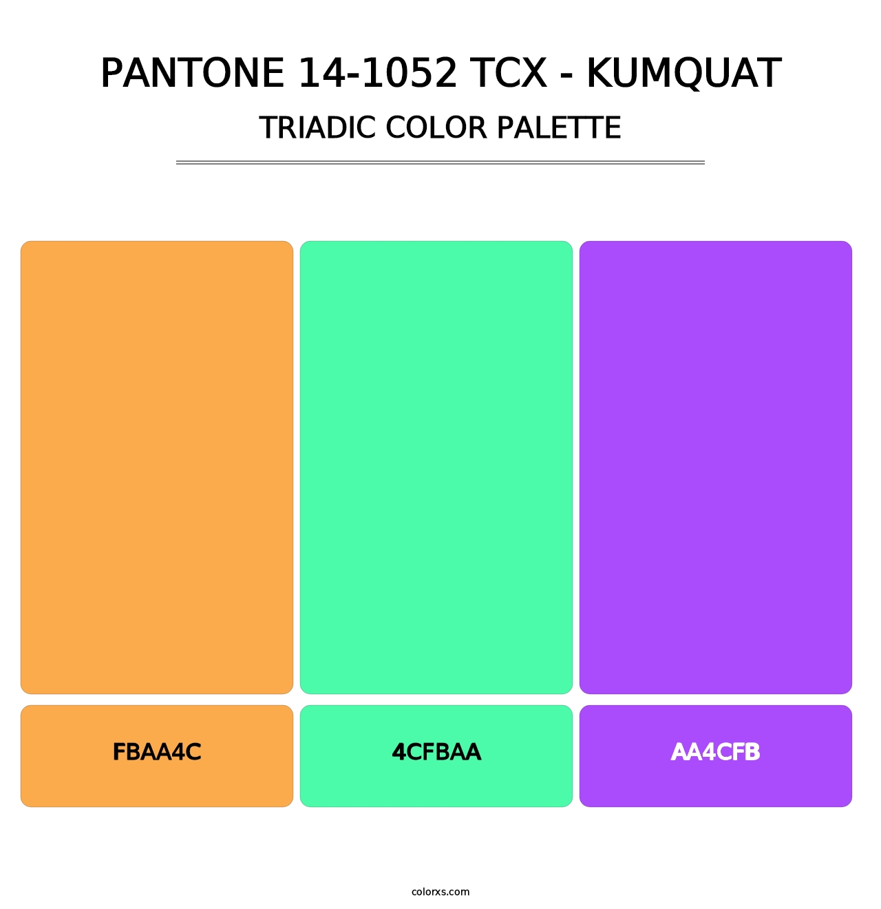 PANTONE 14-1052 TCX - Kumquat - Triadic Color Palette