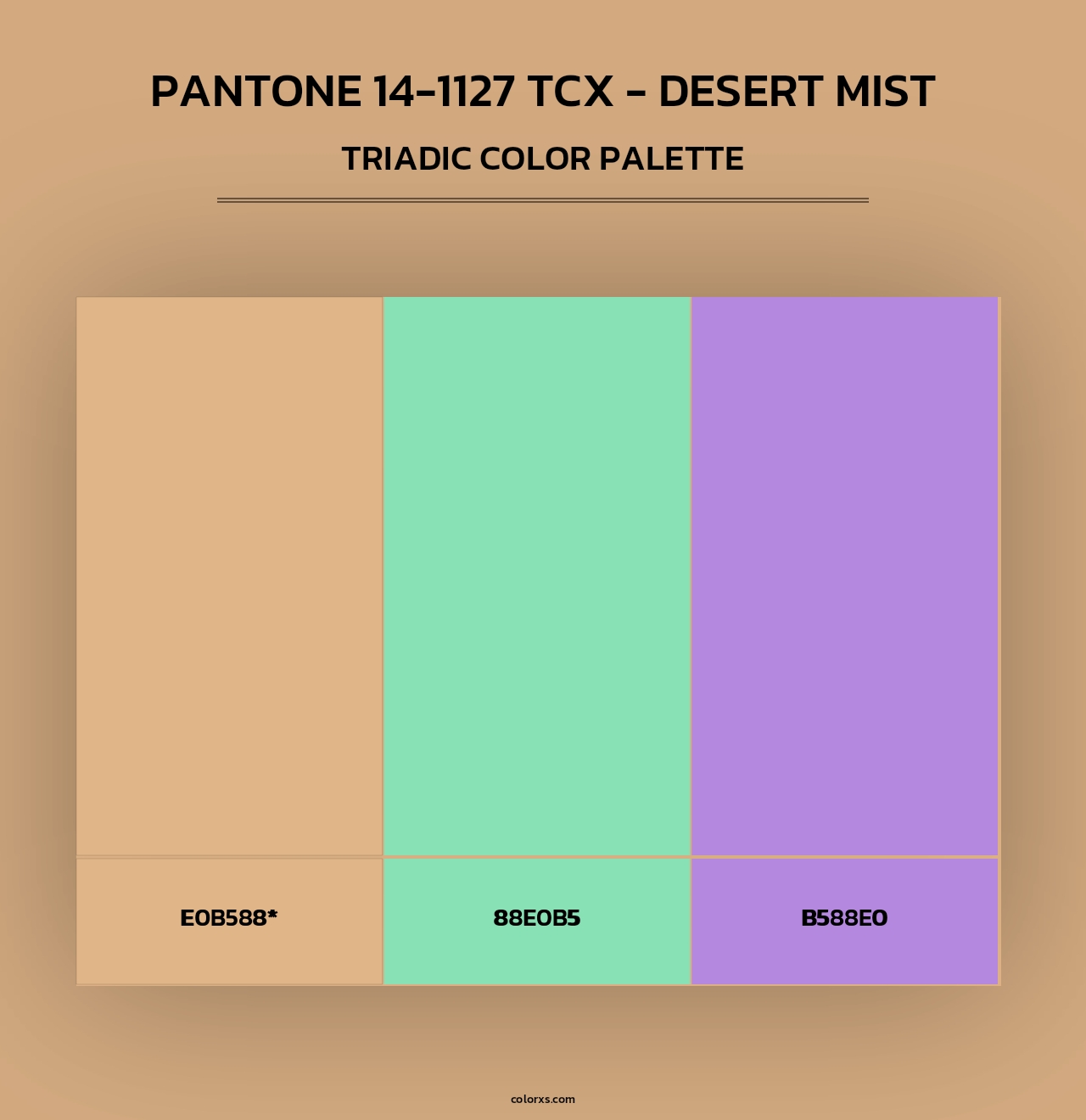 PANTONE 14-1127 TCX - Desert Mist - Triadic Color Palette