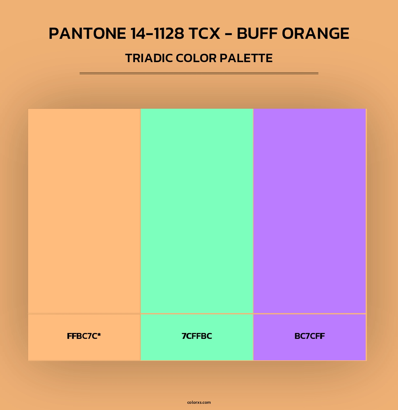 PANTONE 14-1128 TCX - Buff Orange - Triadic Color Palette