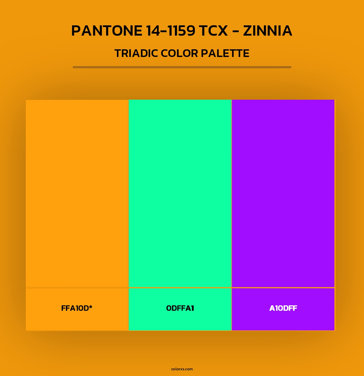PANTONE 14-1159 TCX - Zinnia - Triadic Color Palette