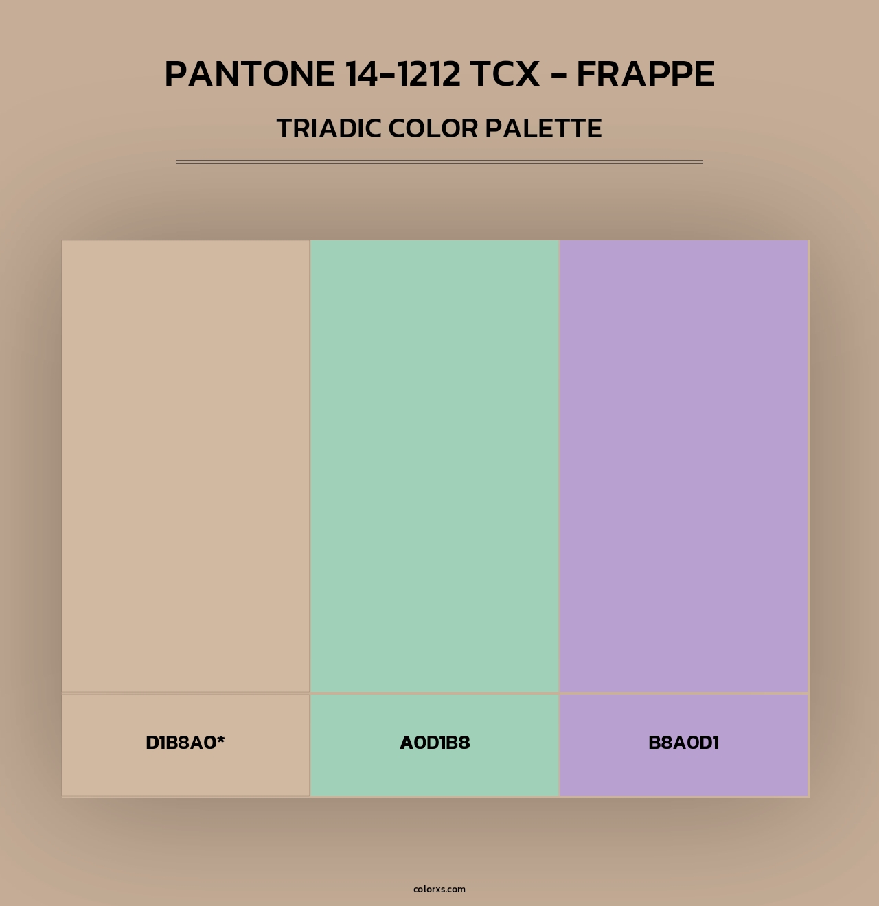 Pantone 14-1212 TCX - Frappe - Triadic Color Palette