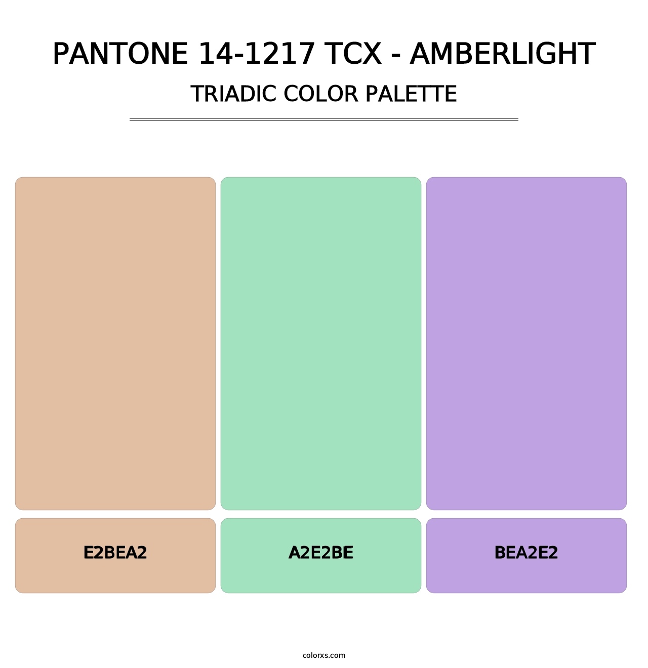 PANTONE 14-1217 TCX - Amberlight - Triadic Color Palette