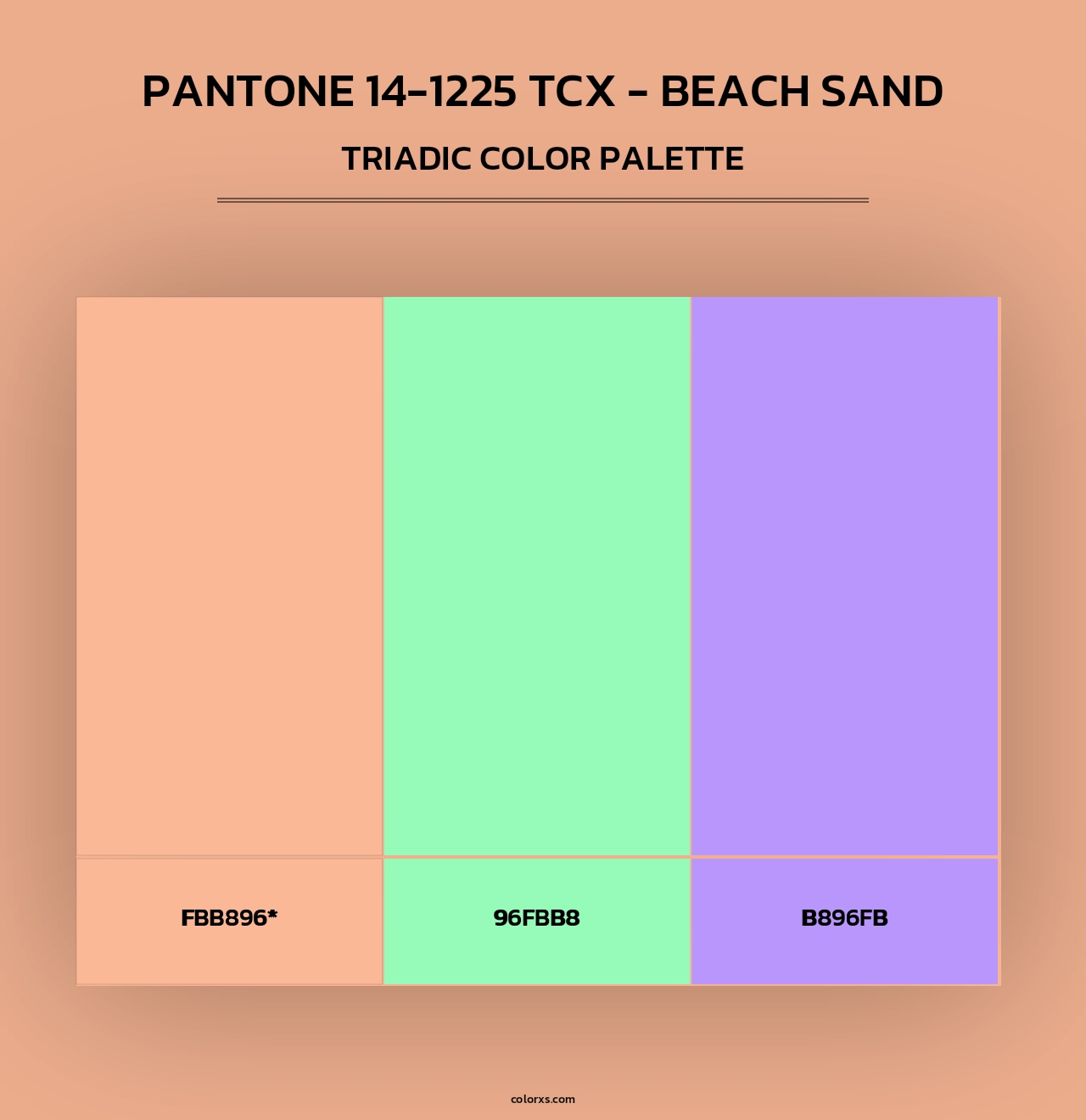 PANTONE 14-1225 TCX - Beach Sand - Triadic Color Palette