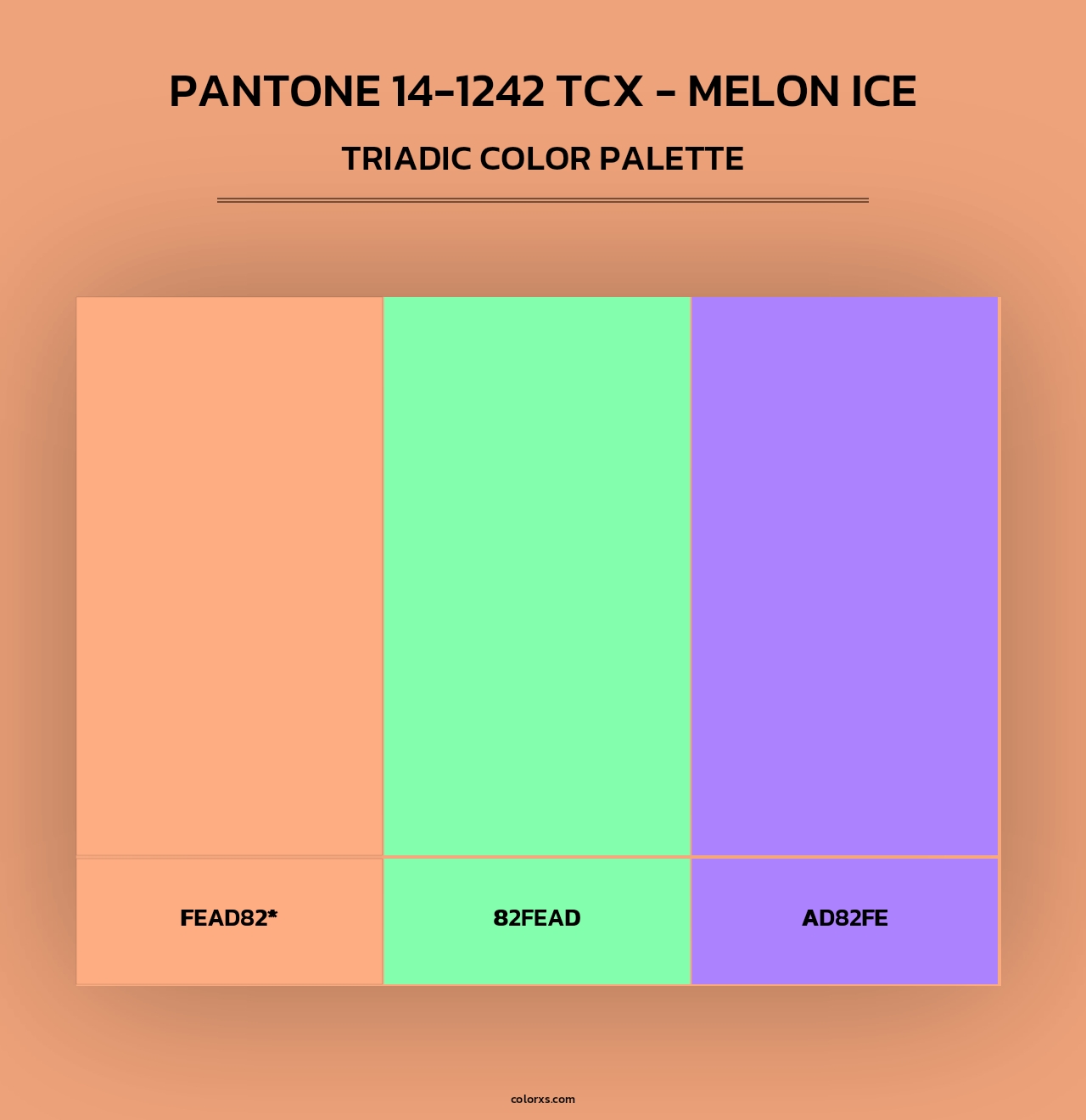 Pantone 14-1242 TCX - Melon Ice - Triadic Color Palette