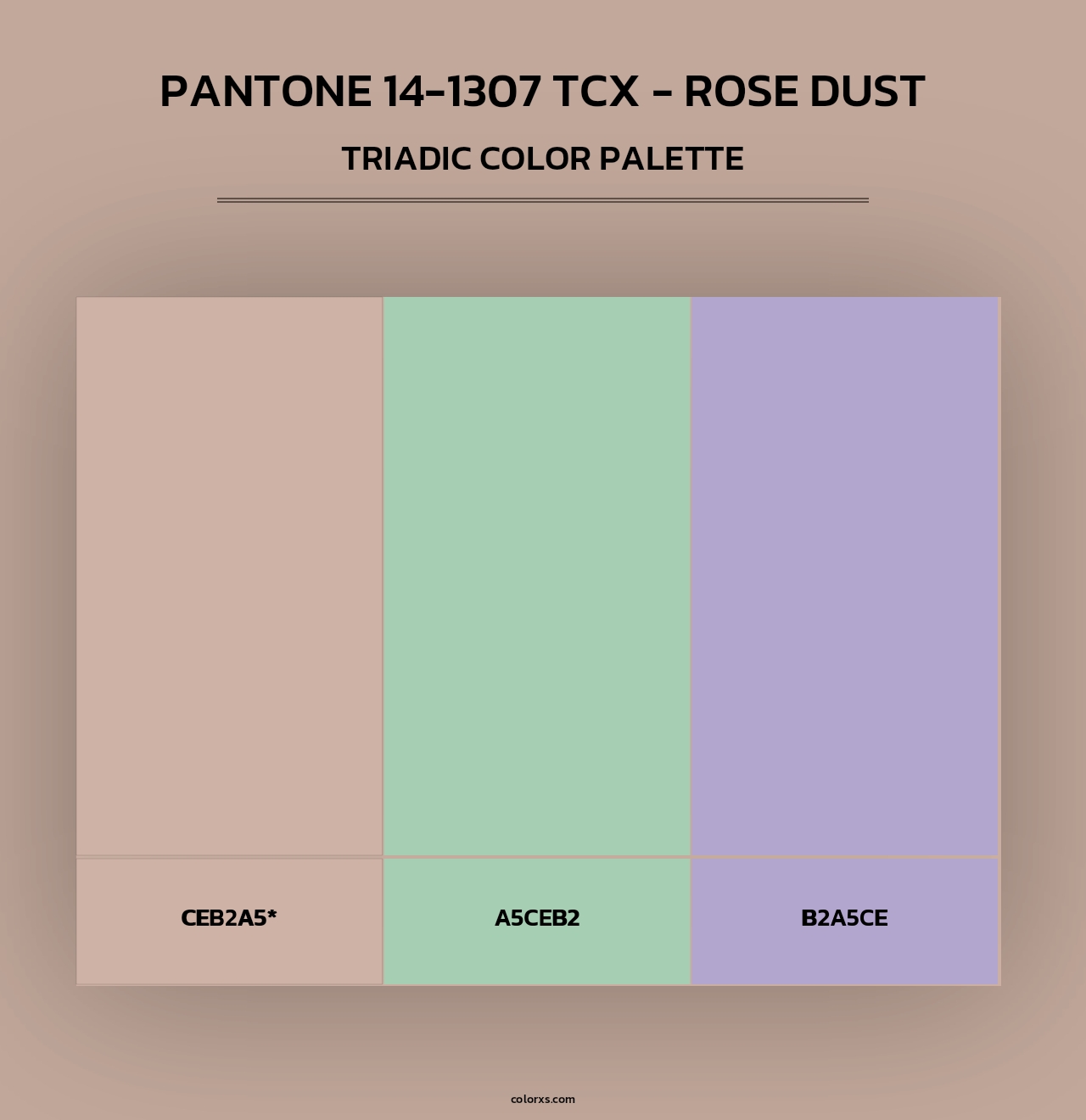 PANTONE 14-1307 TCX - Rose Dust - Triadic Color Palette