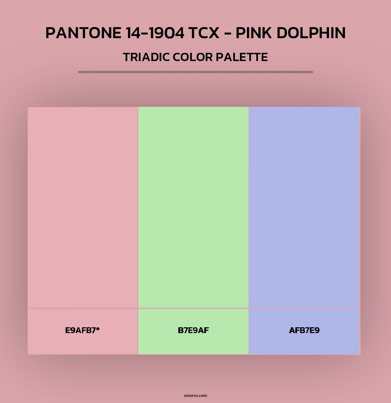 PANTONE 14-1904 TCX - Pink Dolphin - Triadic Color Palette