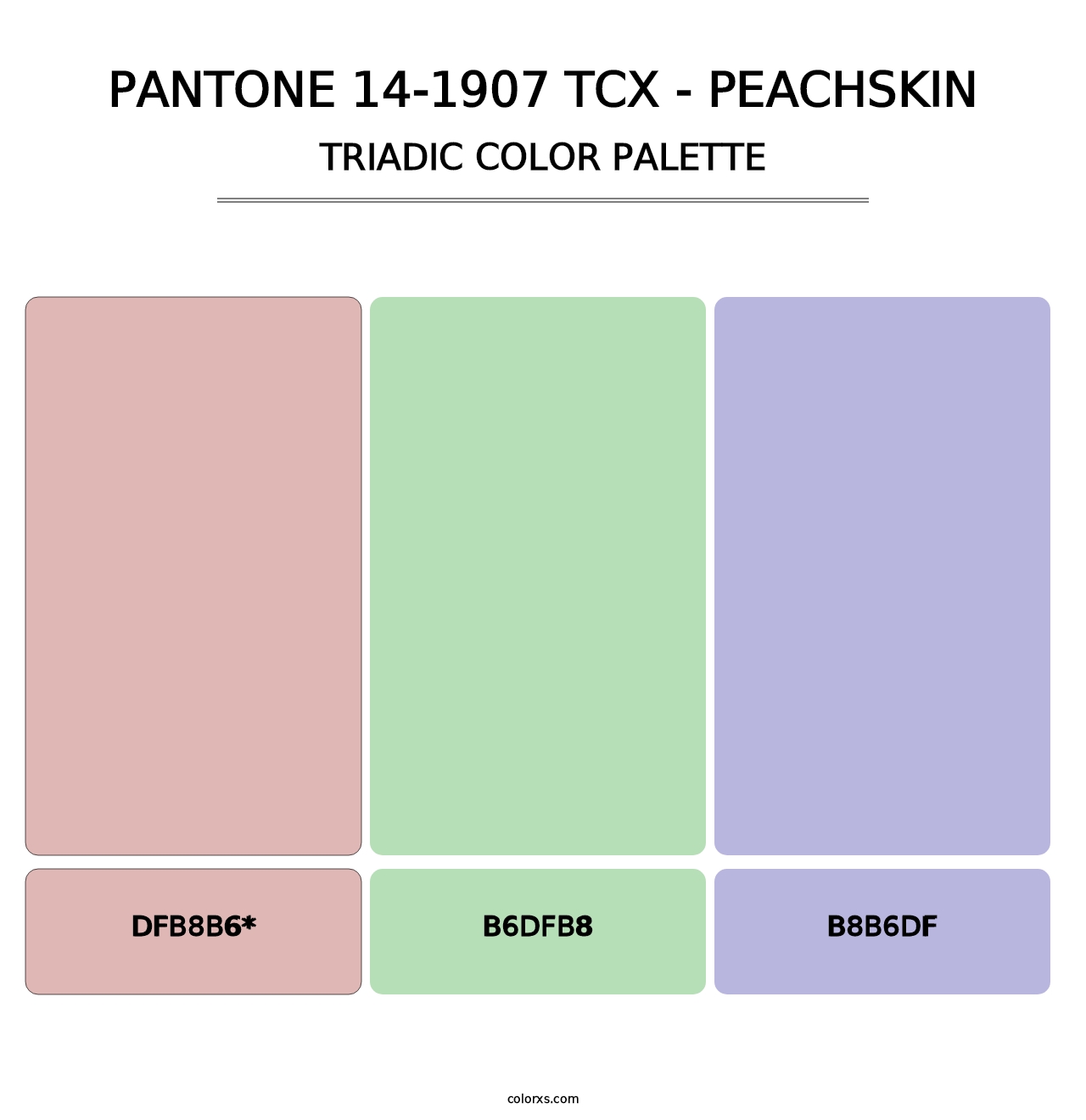 PANTONE 14-1907 TCX - Peachskin - Triadic Color Palette