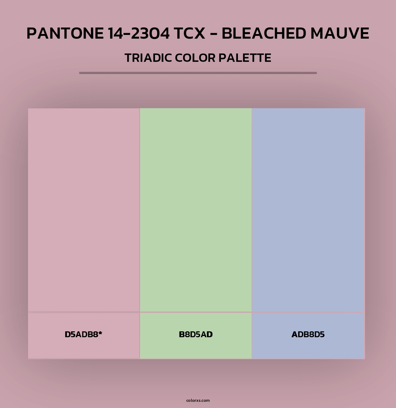 PANTONE 14-2304 TCX - Bleached Mauve - Triadic Color Palette