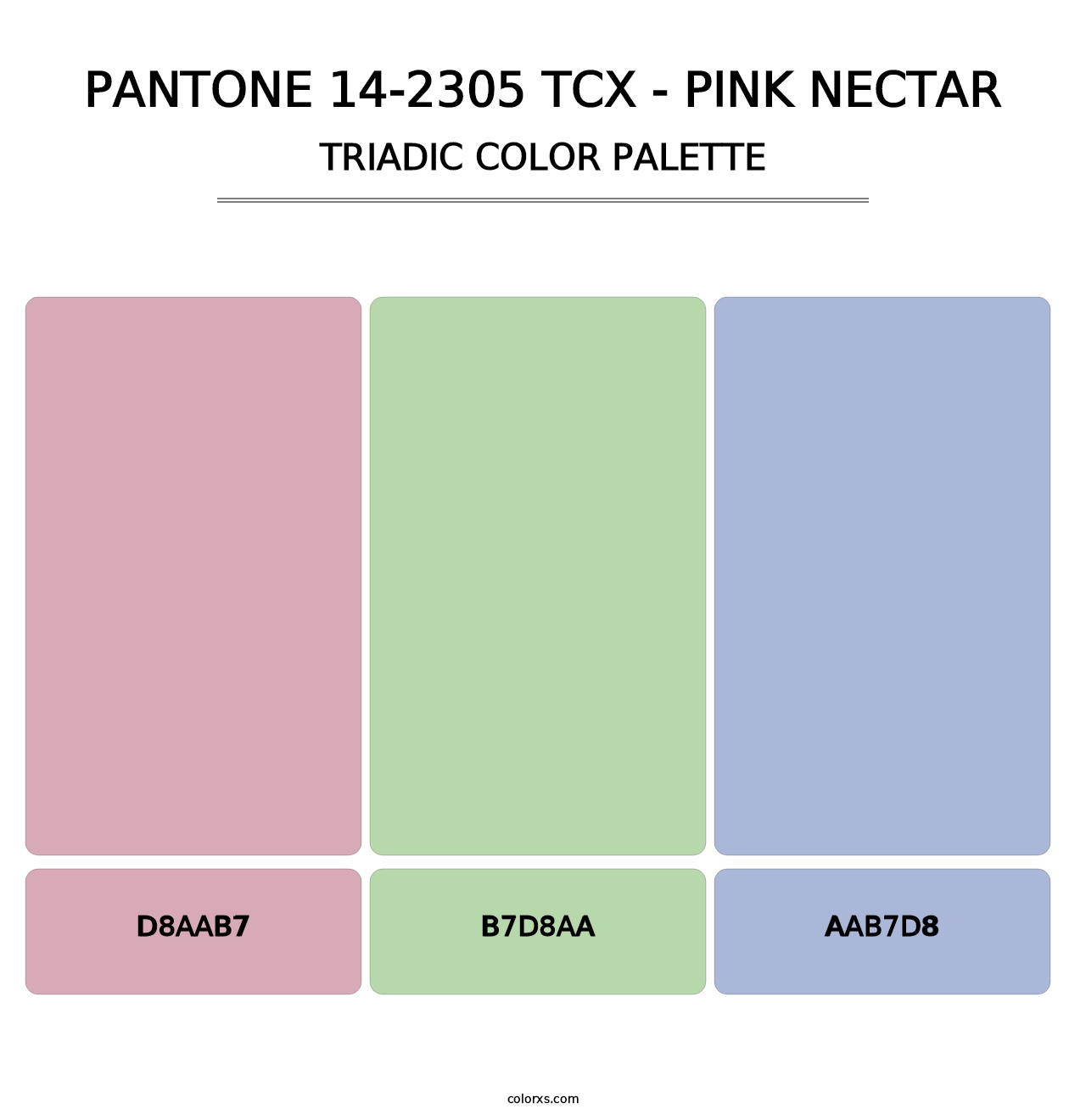 PANTONE 14-2305 TCX - Pink Nectar - Triadic Color Palette