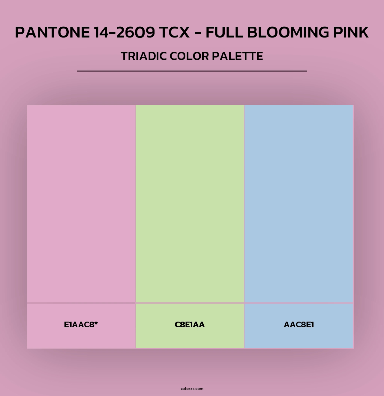 PANTONE 14-2609 TCX - Full Blooming Pink - Triadic Color Palette