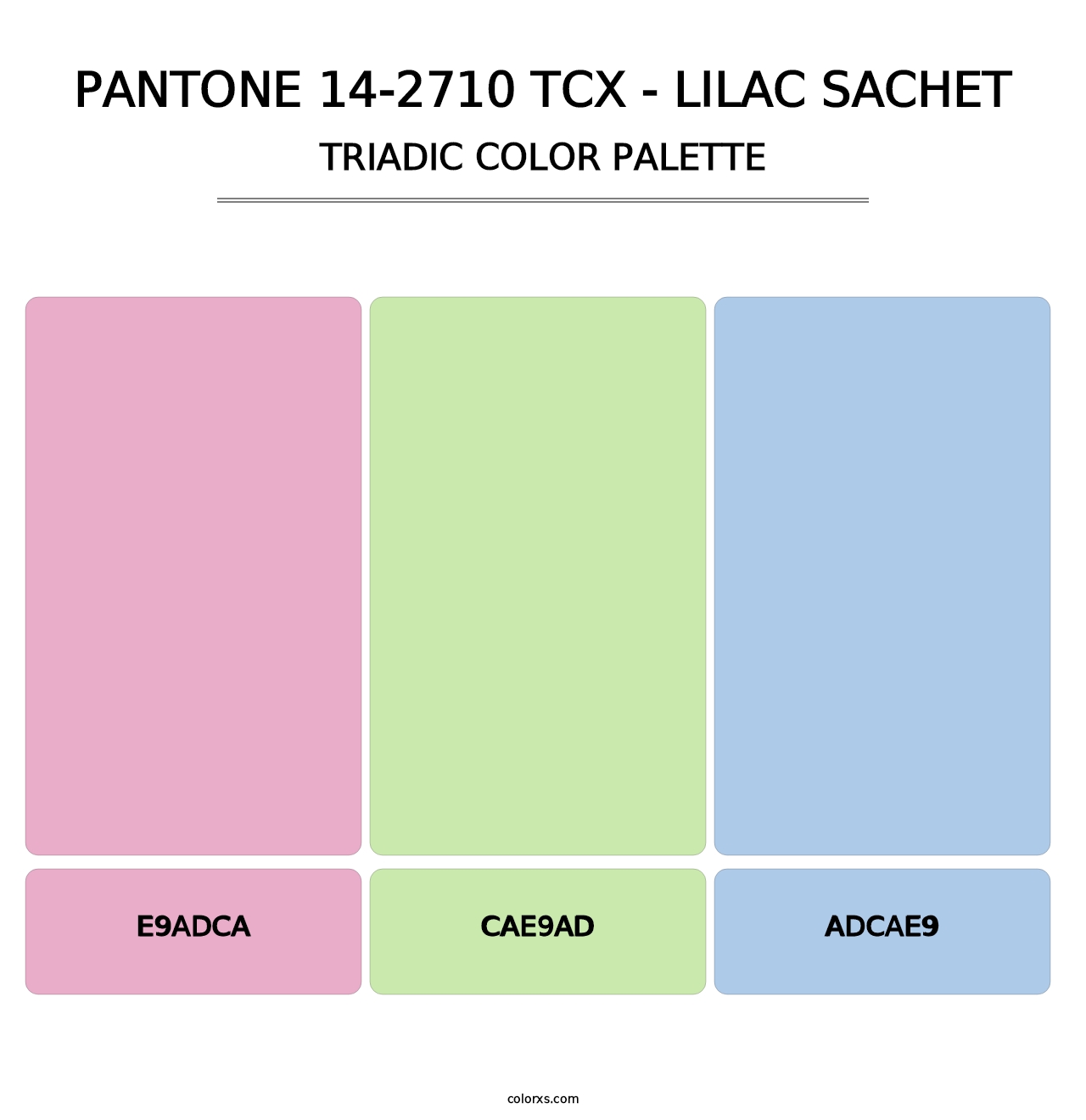 PANTONE 14-2710 TCX - Lilac Sachet - Triadic Color Palette