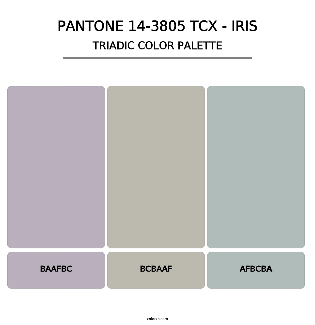 PANTONE 14-3805 TCX - Iris - Triadic Color Palette