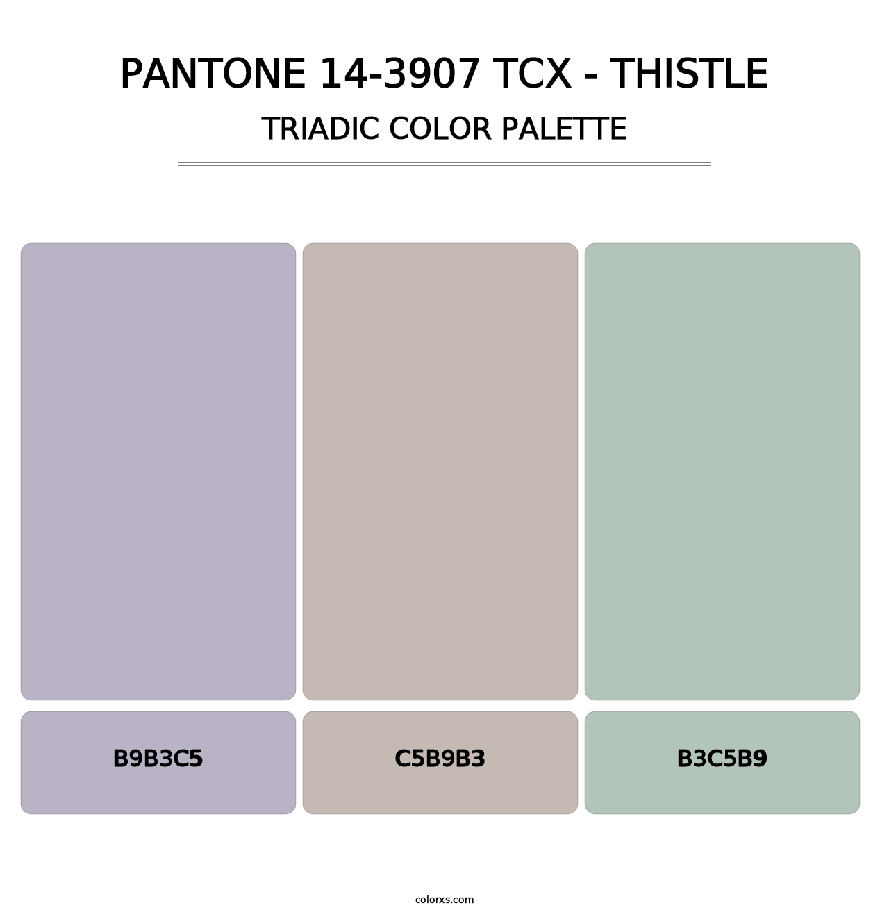 PANTONE 14-3907 TCX - Thistle - Triadic Color Palette