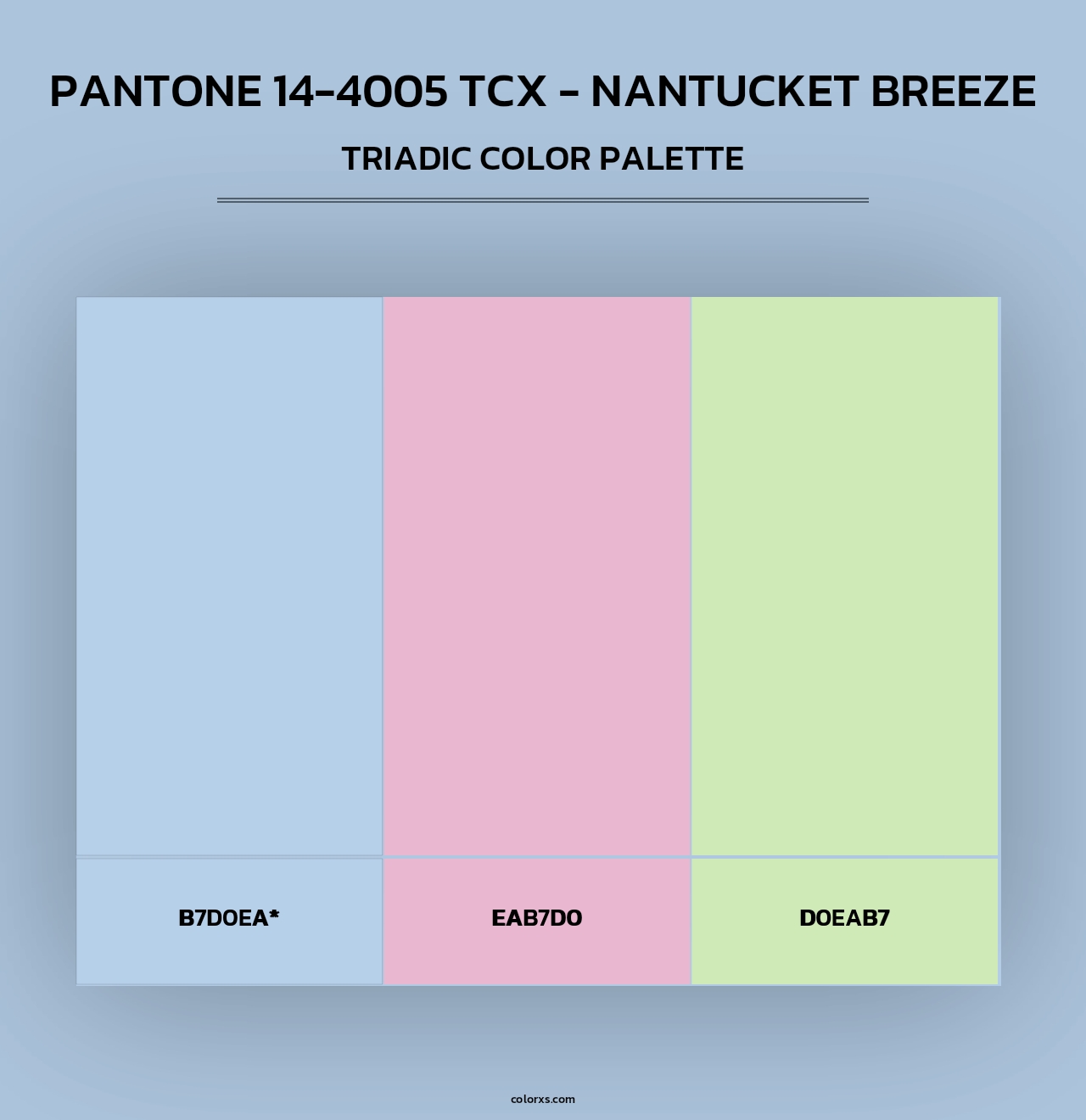 PANTONE 14-4005 TCX - Nantucket Breeze - Triadic Color Palette