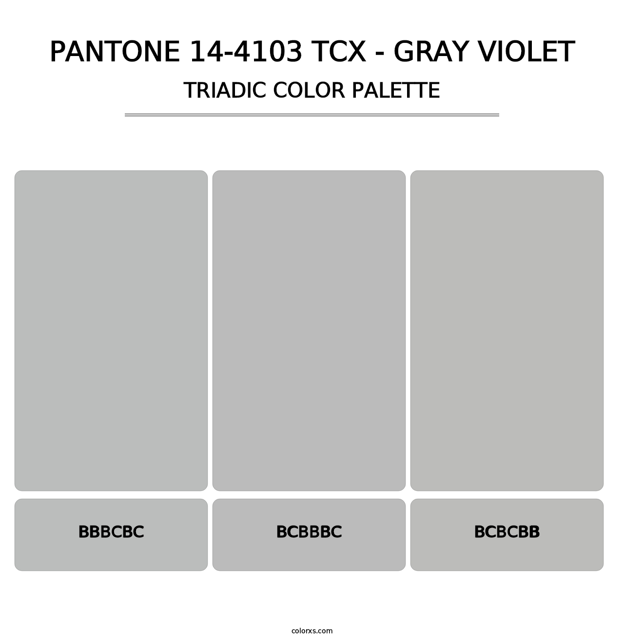 PANTONE 14-4103 TCX - Gray Violet - Triadic Color Palette