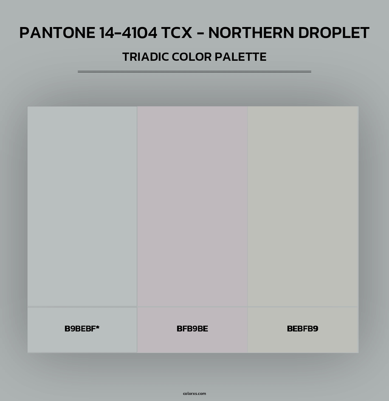 PANTONE 14-4104 TCX - Northern Droplet - Triadic Color Palette