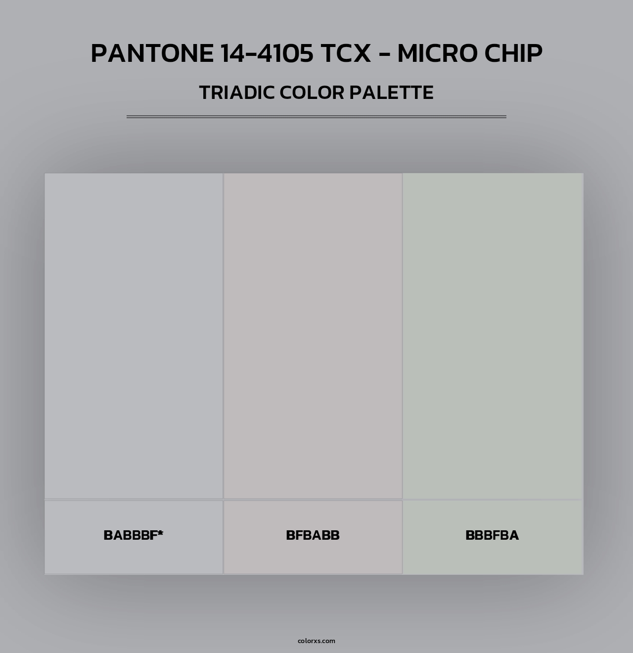PANTONE 14-4105 TCX - Micro Chip - Triadic Color Palette