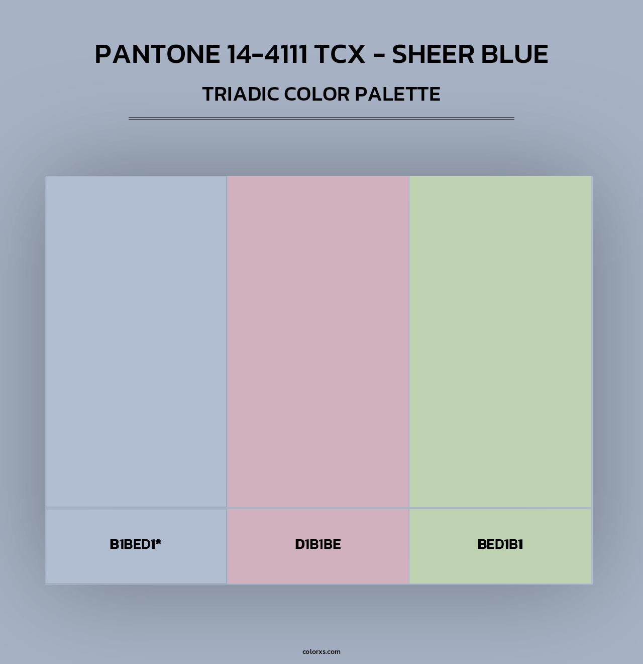 Pantone 14-4111 TCX - Sheer Blue - Triadic Color Palette