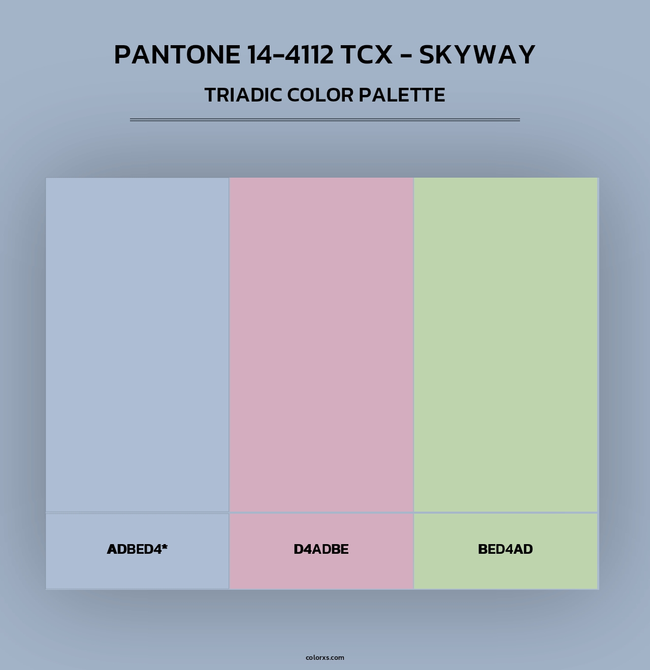 PANTONE 14-4112 TCX - Skyway - Triadic Color Palette