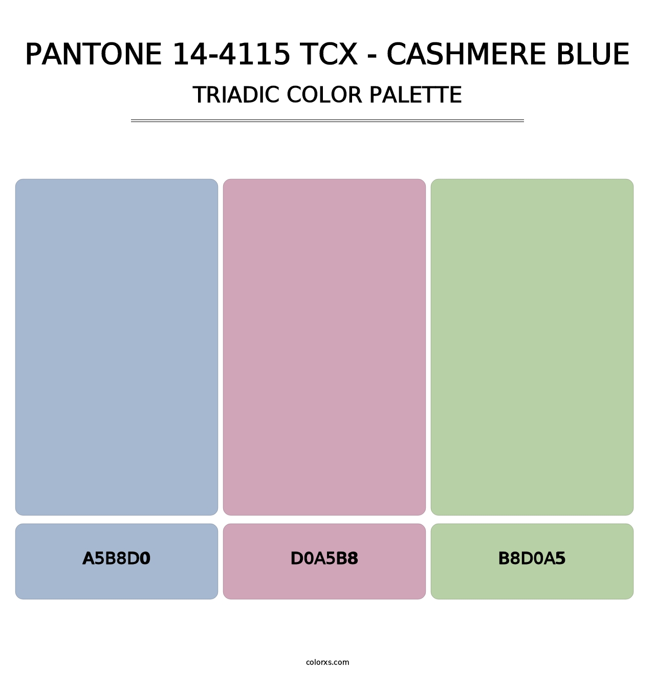 PANTONE 14-4115 TCX - Cashmere Blue - Triadic Color Palette