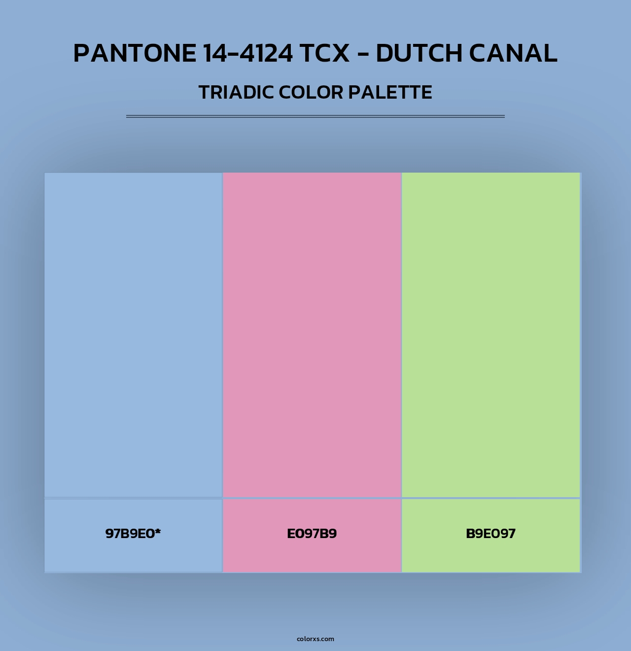 Pantone 14-4124 TCX - Dutch Canal - Triadic Color Palette